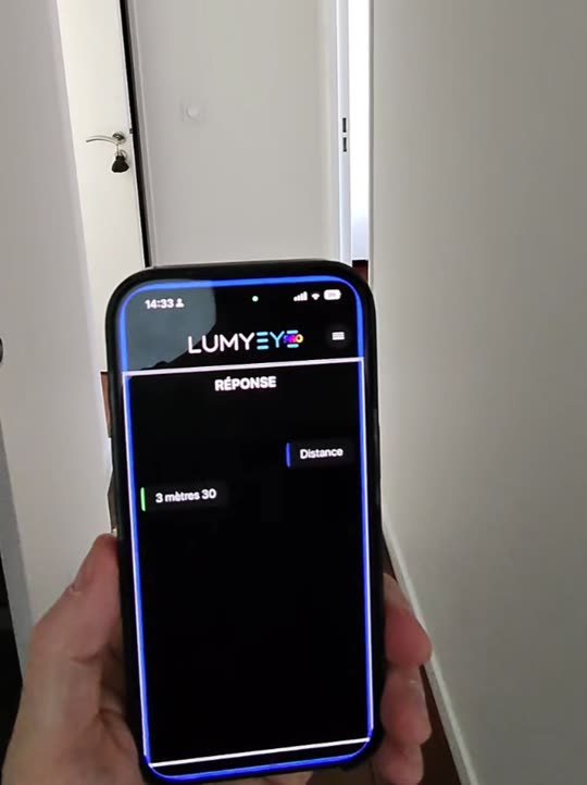 Apercu de la fonction LiDAR distance et BipBip dans Lumyeye Pro