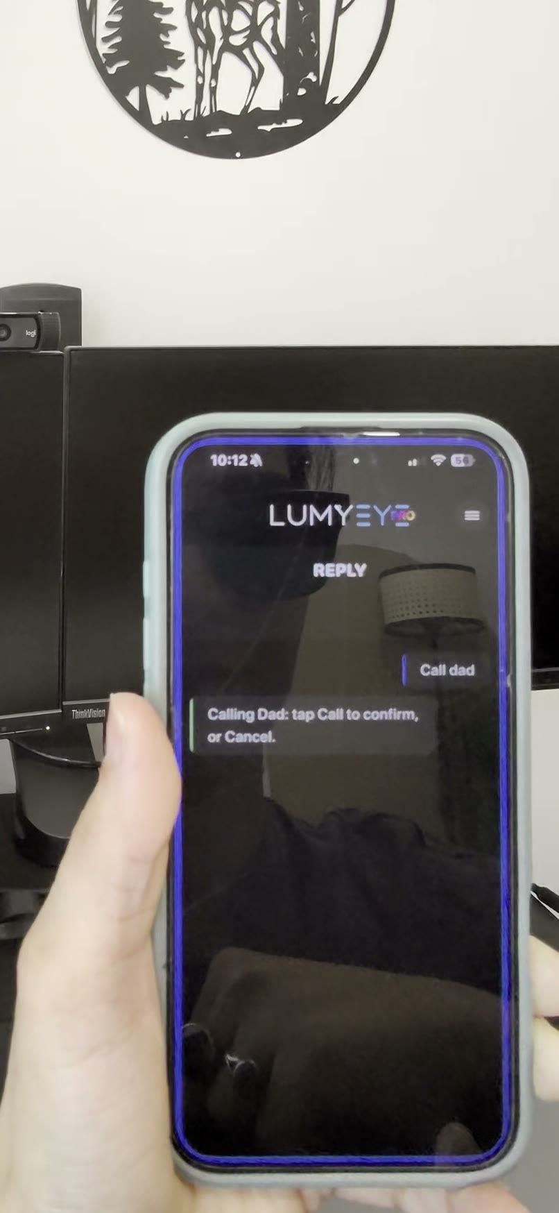 Lumyeye Pro phone call demonstration