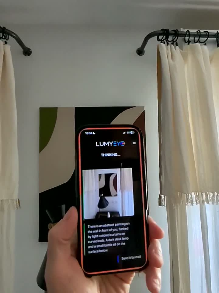 Lumyeye Pro sending a photo by email